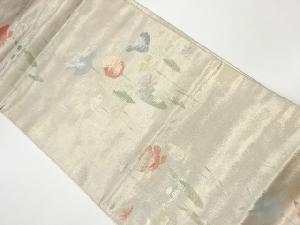 リサイクル　花模様織出し名古屋帯